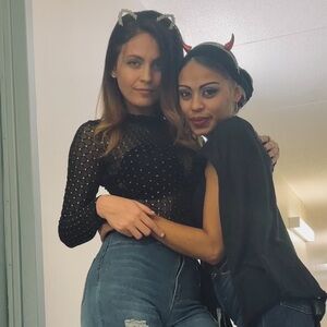 PrettyLittleThing Black Sheer Bodysuit with rhinestone spots